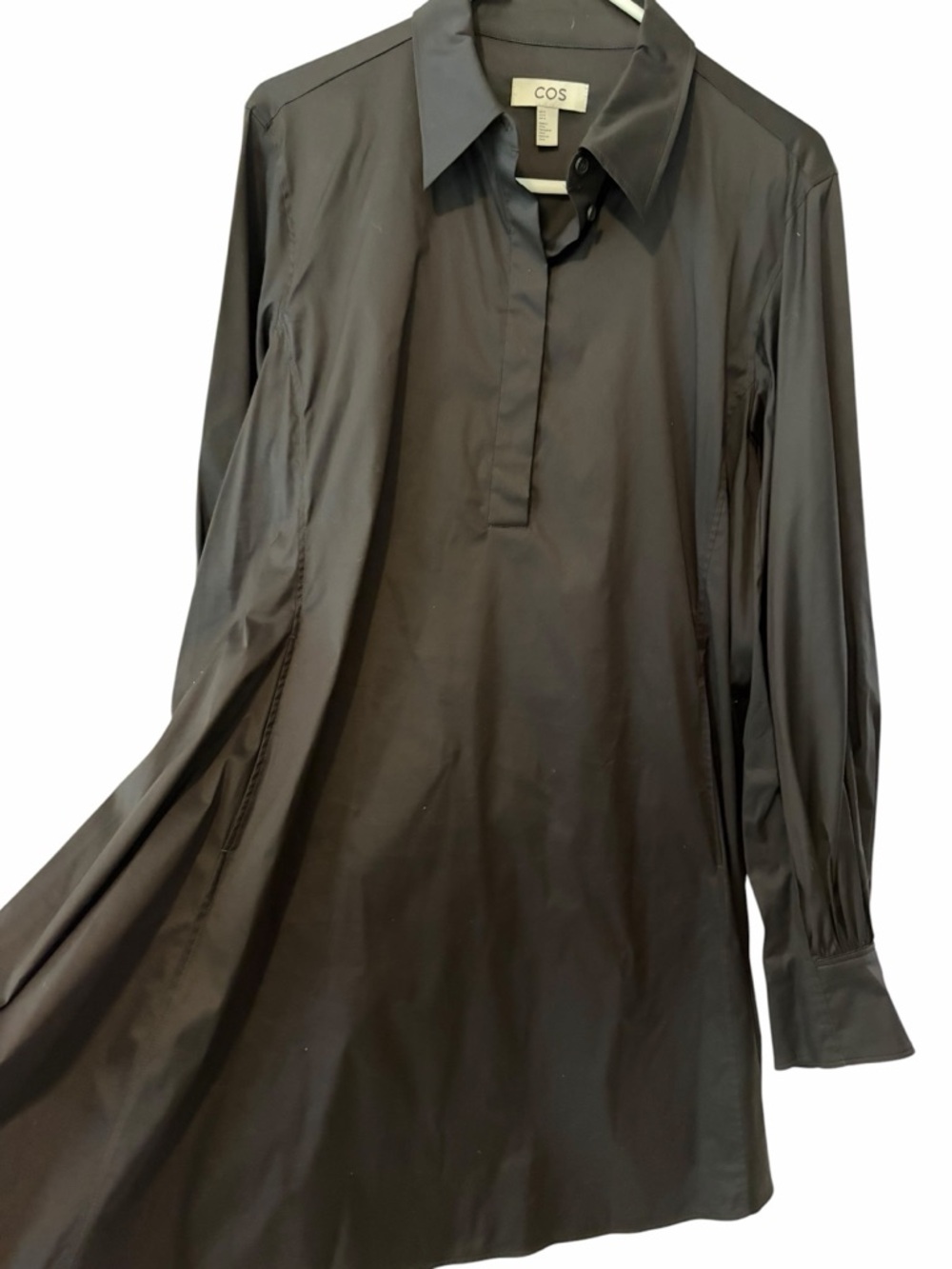 COS Black Long Sleeve Shirt Dress